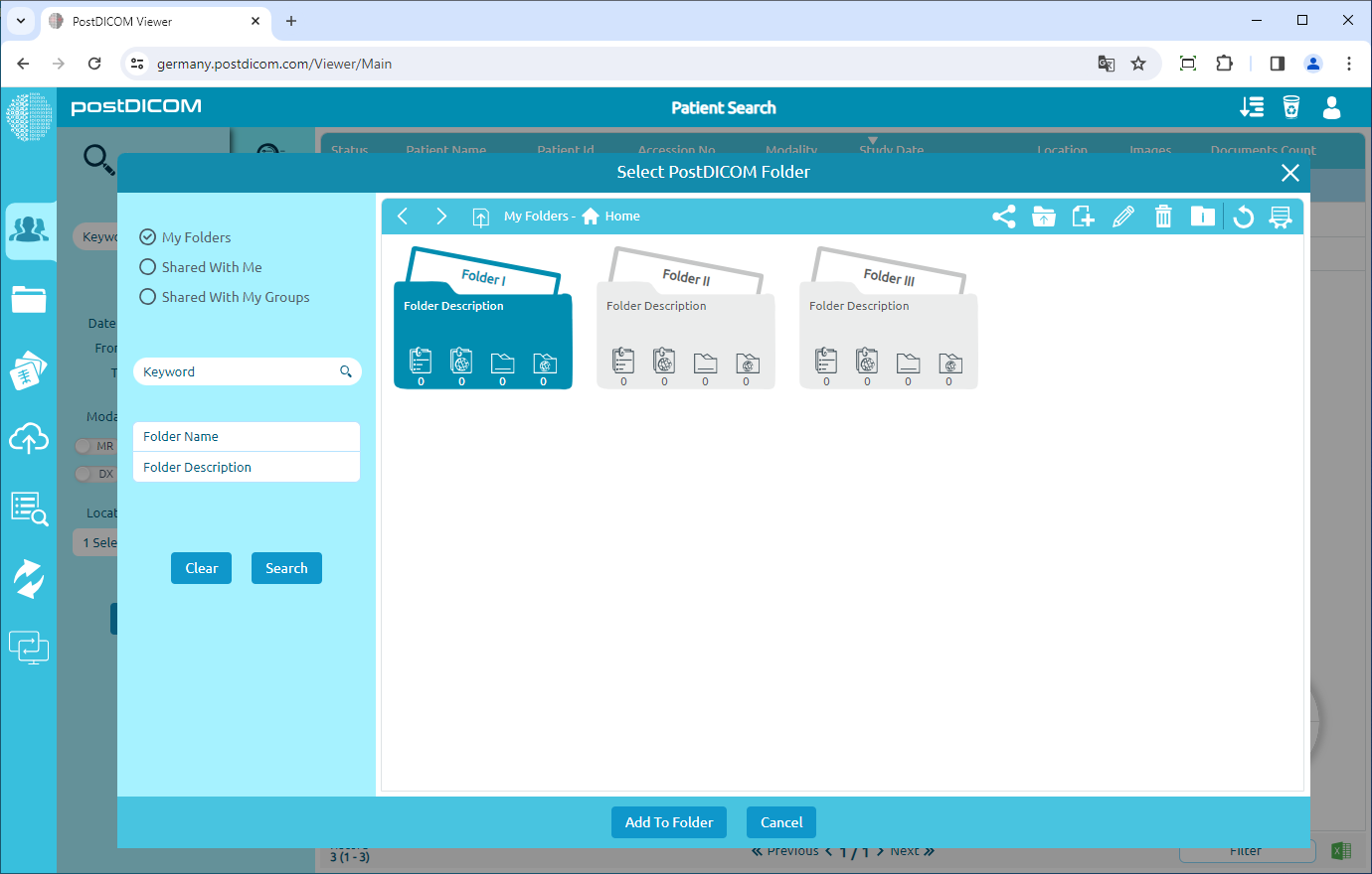 Adding Patient Orders to Folders