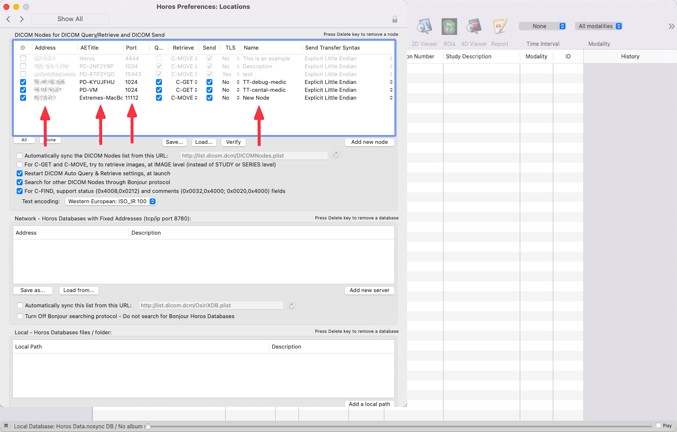 Editing Medical Device Communicator (MeDiC) PACS Server Settings for MacOS