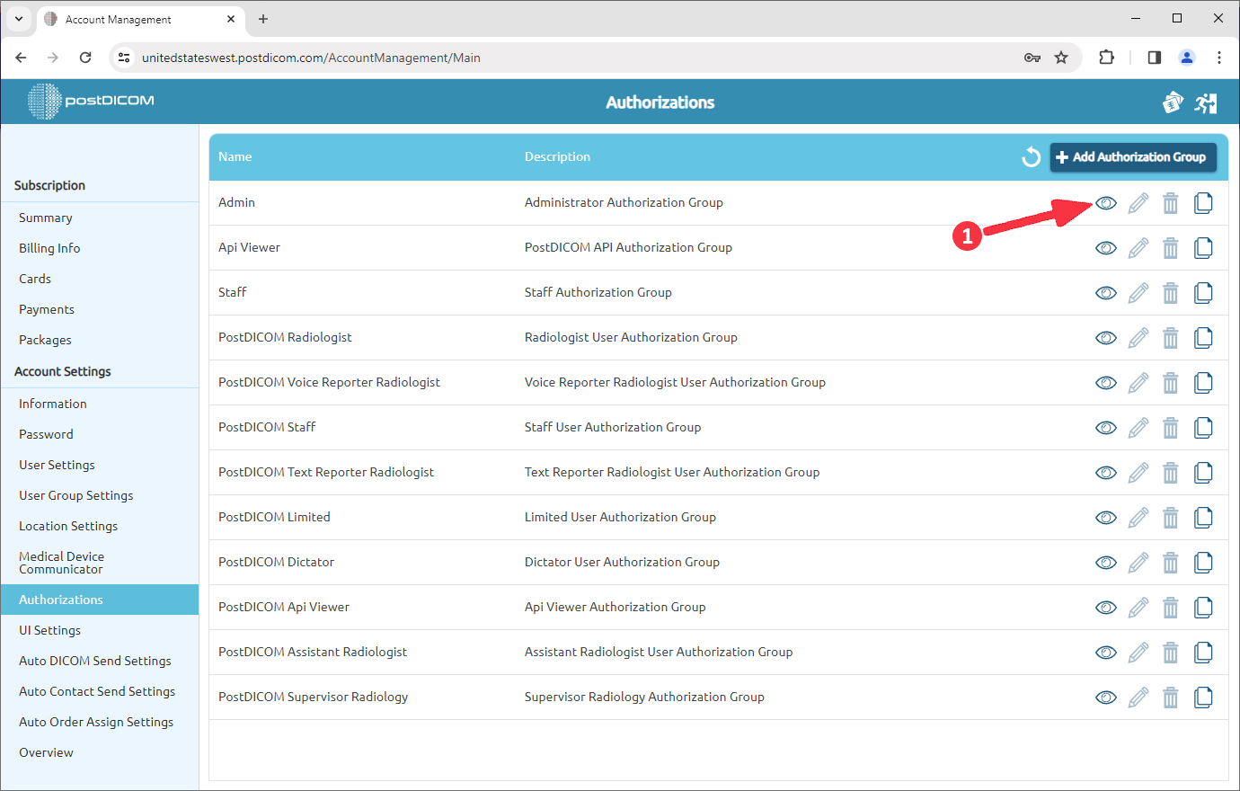 Managing Authorizations