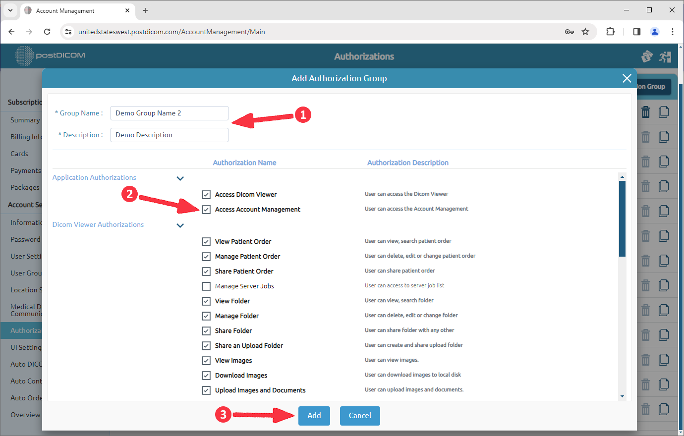 Managing Authorizations