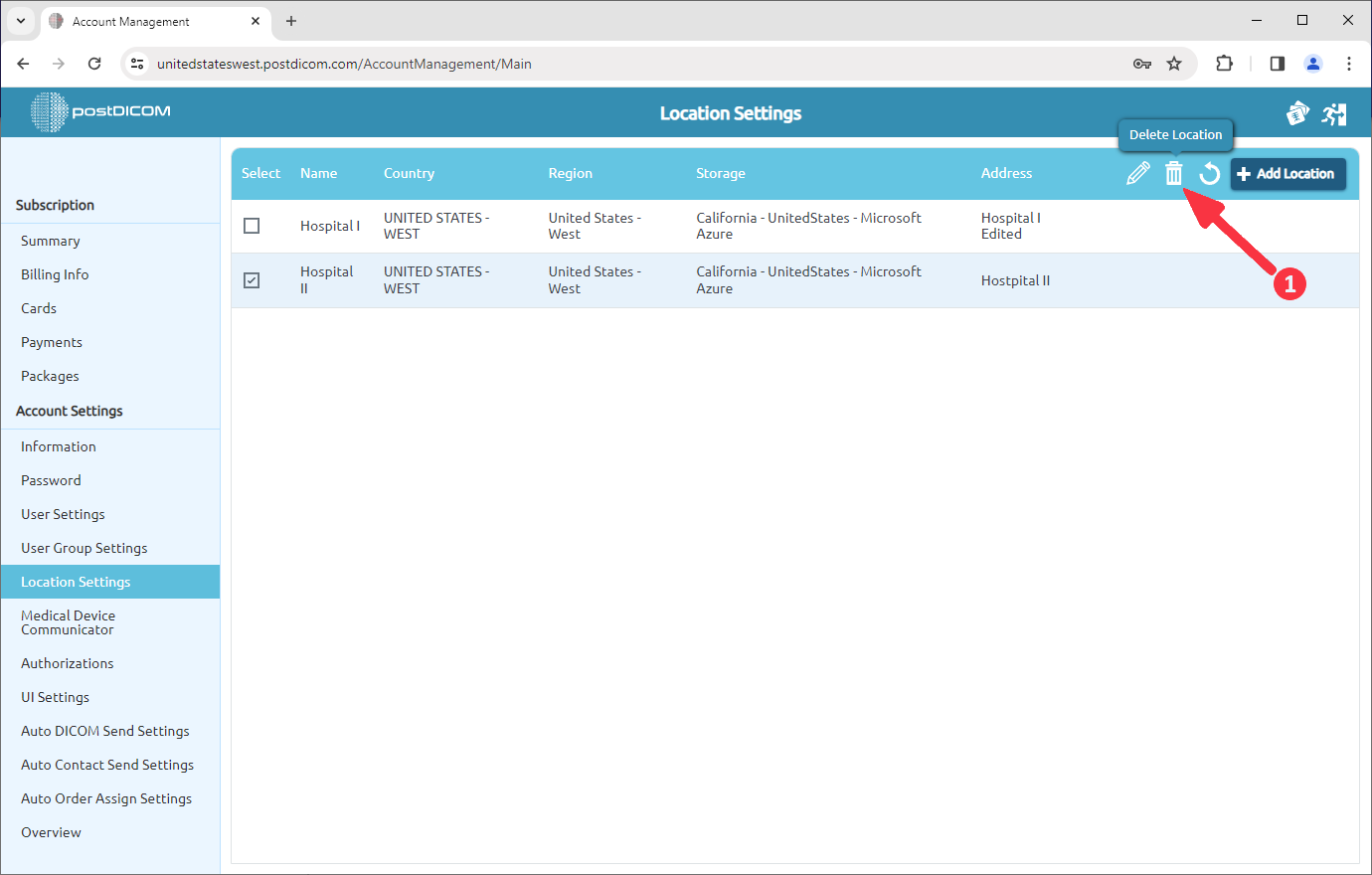 Managing Location Settings