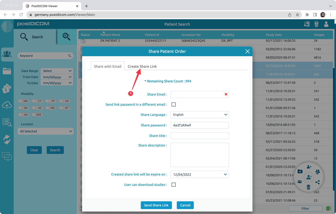 Share Patient Orders