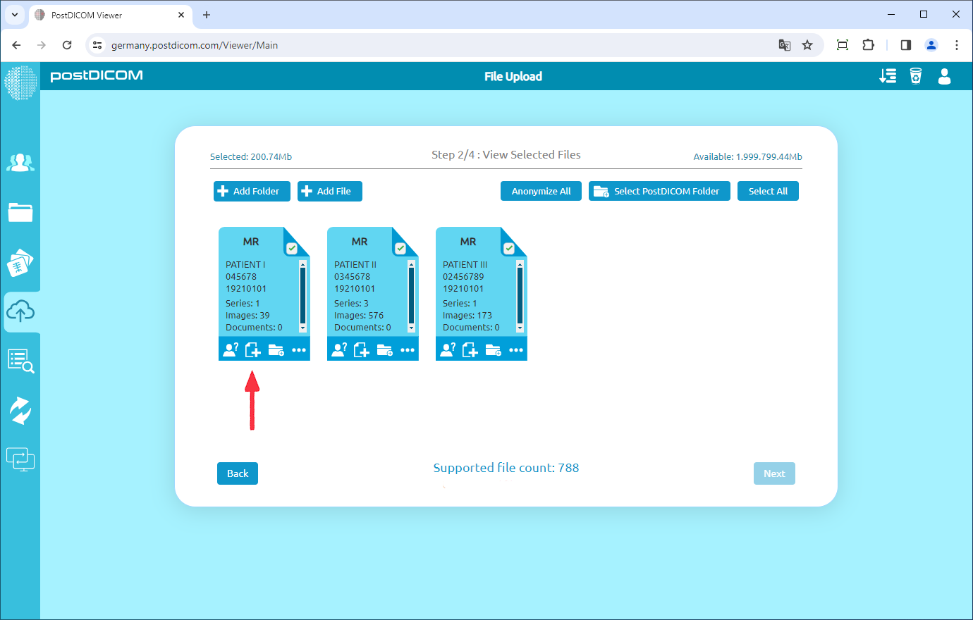 Uploading Clinical Documents with Medical Images